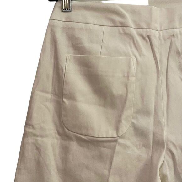 Everlane NWOT White Stretch High Waist Wide Leg Minimalist Neutral Trouser Pant - Picture 3 of 6